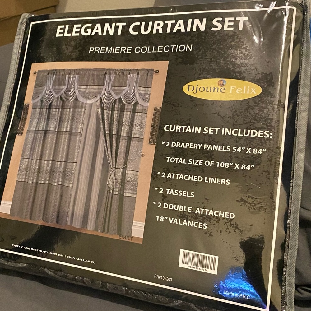 Premiere Gray Curtain Set
